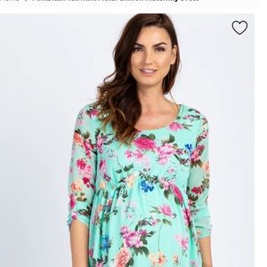 Pink Blush Plus Size Maternity Dress